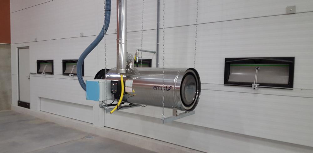 Verwarming vleeskuikenstal